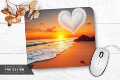 Sunset Heart Cloud Mouse Pad PNG Design Product Image 1