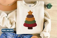 Crochet Yarn Christmas Tree PNG, Christmas tree PNG Product Image 1