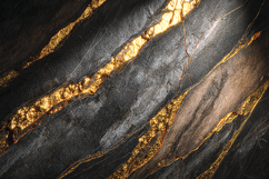Luxurious Black Marble Texture with Shiny Gold Veins Product Image 1