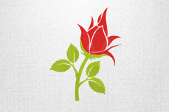 Fresh Red Rose Bud Embroidery Design File Product Image 1