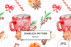 Christmas Food Seamless Pattern, Digital Paper Product Image 1