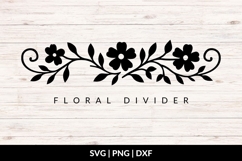 Elegant Floral Divider SVG Product Image 1