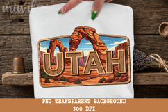 Utah State PNG, Vintage Delicate Arch Desert Sublimation Product Image 3