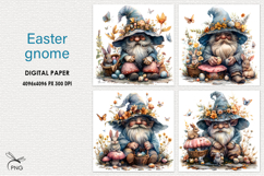 Easter gnome digital paper, background clipart Product Image 1