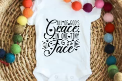 All of God's Grace In One Tiny Face Svg, Newborn Baby Svg. Product Image 2