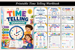 Time Telling Workbook | Printable Clock Learning Workbook Product Image 1