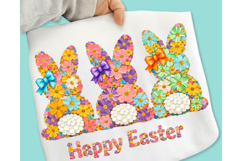 Happy Easter PNG Coquette Easter Bunny PNG, Latch Yarn Happy Product Image 1