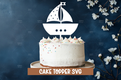 Baby Boat cake topper SVG I Cake topper SVG Product Image 1