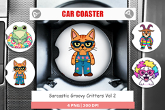 Car Coaster Sarcastic Groovy Critters Product Image 1