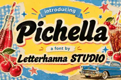 Pichella Bold Script Retro Font for Vintage Brands Product Image 1