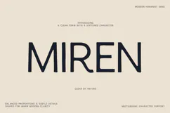 Miren Modern Humanist Sans Serif Font Product Image 1