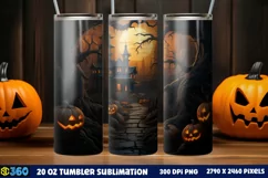 Halloween Tumbler Sublimation Wraps, Tumbler Halloween Product Image 1