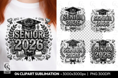 Senior 2026 Graduation Sublimation PNG Clipart Product Image 1
