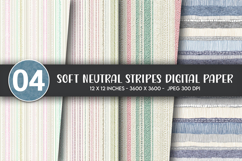 Soft Neutral Stripes Digital Paper Product Image 1