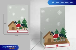 Pet Dog Wearing Shirt Near Its House Christmas 3D Pop Up Box Product Image 1