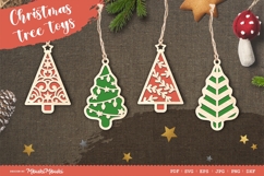 Christmas tree toys 6 / laser cut file / SVG Product Image 1