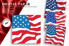 4th of July Patriotic USA American Flag Background Wallpaper Product Image 1