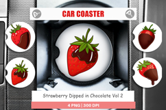 Car Coaster Chocolate Dipped Strawberry Product Image 1