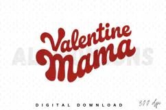 Valentine Mama Sublimation, Mom Heart Valentine PNG Product Image 1