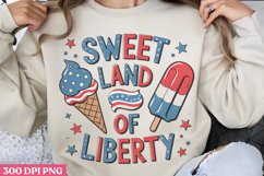 Sweet Land Of Liberty PNG, 4th Of July Sublimation PNG Product Image 2