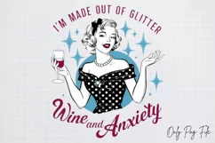 Vintage Girl Quotes Sublimation, I'm made out of glitter Product Image 1