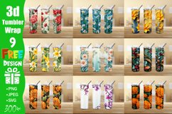 3D Patriotic Tumbler Wrap, 20oz Skinny Straight Tumbler Product Image 2