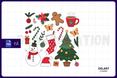Cute Christmas Clipart Sublimation PNG Design Product Image 1