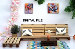 Miniature pallet bed digital file download kit dollhouse Product Image 1