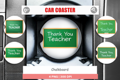 Car Coaster Chalkboard Product Image 1