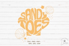 Sandy Toes in the shape of a Seashell SVG Cut File Product Image 2