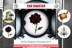 Car Coaster Gothic Halloween Elegance Product Image 1