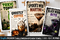 Halloween Kitchen Towel PNG, Funny Halloween PNG, Spooky PNG Product Image 1