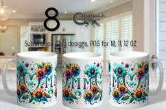 Mom&#039;s design | Mother&#039;s day flowers mug sublimation bundle Product Image 1
