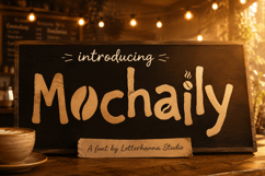 Mochaily Font - Playful Handwritten Font for Coffee Lovers Product Image 1