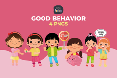 Good Behavior Clipart: Children&#039;s Educational PNG Graphics Product Image 1