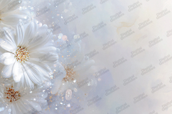 White Daisy Flower Bokeh Glitter Background Texture Product Image 1