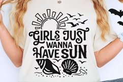 Girls Just Wanna Have Sun Svg, Girls Vacation Svg, Beach Svg Product Image 2