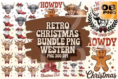 Retro Western Christmas PNG Bundle 6 Product Image 1