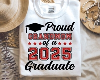 Proud Grandmom of a 2025 Graduate SVG PNG | Graduation Shirt Product Image 2
