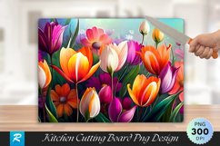 Flowers Cutting Board Sublimation Design Product Image 1