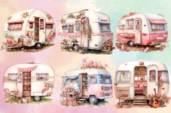Watercolor Caravan Clipart Bundle, Christmas Bundle Product Image 2