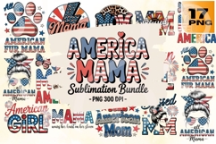 America Mama Patriotic Mom Quotes &amp; Family Pride PNG Pack Product Image 1