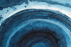 Deep Blue Watercolor Concentric Arch Glitter Texture Product Image 1