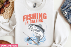 Fishing is calling PNG, Fishing Quotes Sublimation PNG Product Image 2