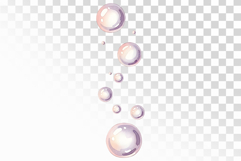 Summer Ocean Pink Air Bubbles Circle Watercolor PNG Product Image 1