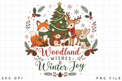 Woodland Wishes Winter Joy PNG Clipart,Cute Christmas Animal Product Image 1