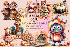 Huge Bundle, Autumn Mega Clipart Bundle, Fall Clipart Product Image 1