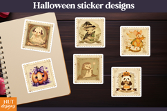 Vintage Halloween Stamps Stickers Cute Witchy Post Stamp Product Image 1
