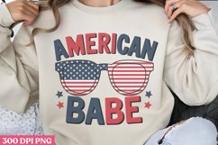 American Babe PNG, 4th Of July Sublimation PNG Product Image 1