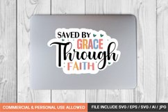 Boho christian Sticker Svg Bundle / 20 sticker designs Product Image 4